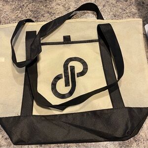 Poshmark Black and cream tote bag 17”x13”